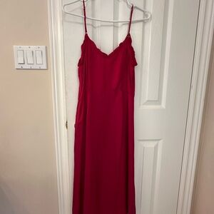 Wilfred Vibrant Pink Satin Slip Dress